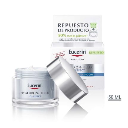 Eucerin Repuesto Crema Antiarrugas Noche Hyaluron Filler + 3x Effect Piel Seca X 50 Ml