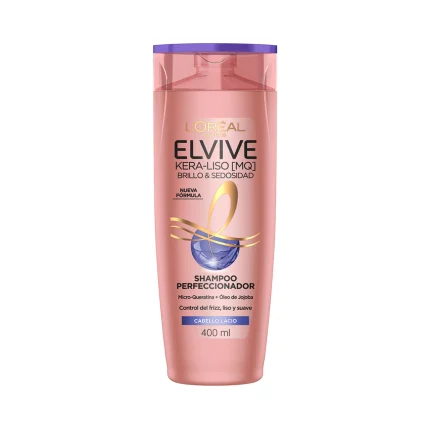 Loreal Elvive Kera-liso Brillo Y Sedosidad Shampoo 400 ml