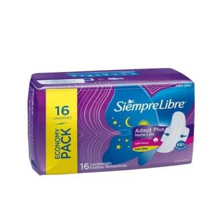 Siempre Libre Toallas Femeninas Adapt Plus Noche y Dia Suave x 16u
