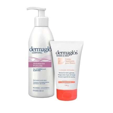 Dermaglós Kit Hidratación Corporal Crema Manos y Emulsión