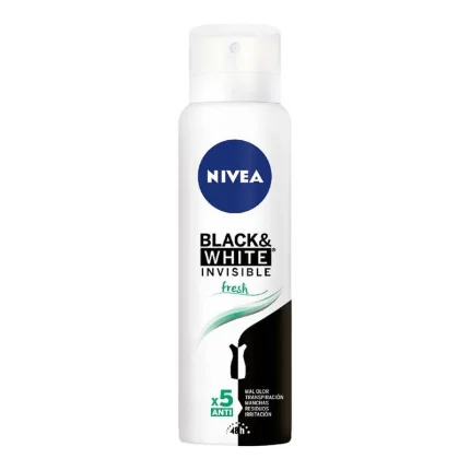 Nivea Desodorante antitranspirante femenino black & white invisible fresh spray x 150 ml