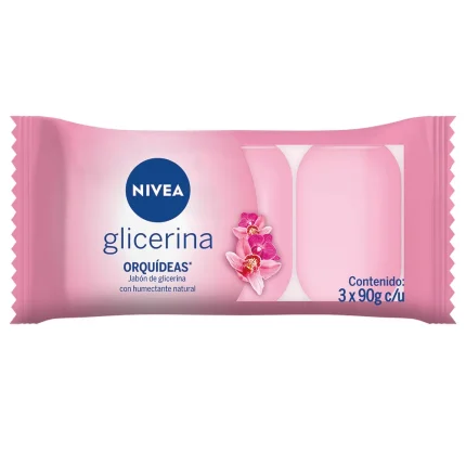 Nivea Jabón con glicerina Orquídeas Todo Tipo de Piel 3 x 90 g