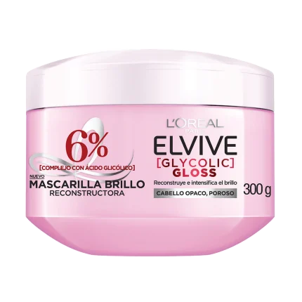 Elvive Cuidado del Pelo Mascarilla Brillo Glycolic Gloss X 300 Ml