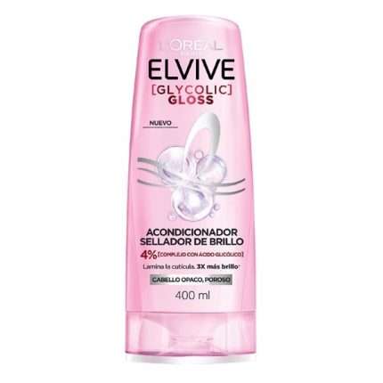 Elvive Acondicionador Glycolic Gloss 4% Sellador Brillo x 400 Ml