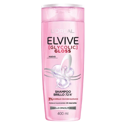 Elvive Cuidado del Pelo Shampoo Brillo Glycolic Gloss X 400 Ml