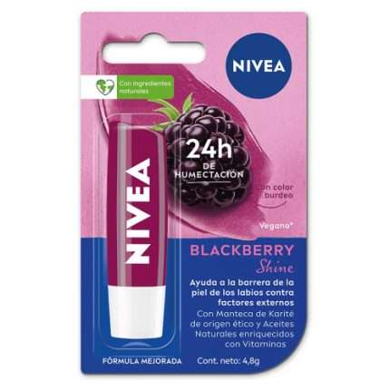 Nivea Protector Labial Humectante Blackberry Shine 4,8 g