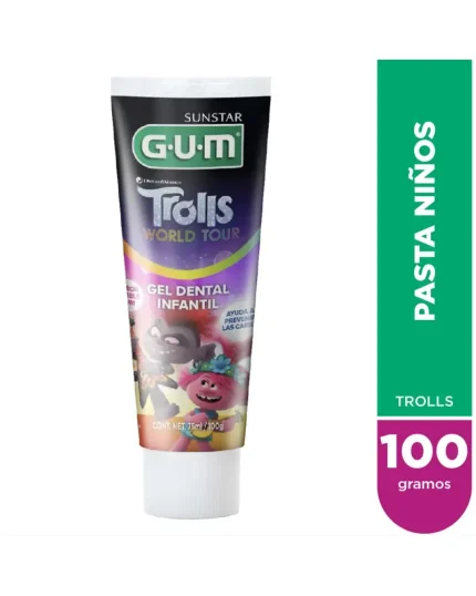G.u.m Trolls Pasta Dental Para Niños 100 Gr
