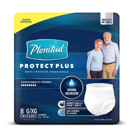 Pañal Adulto Plenitud Ropa Protect Plus Unisex G/XG x8un