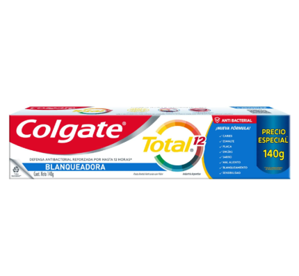 Colgate Pasta dental total 12 blanqueadora 140 g