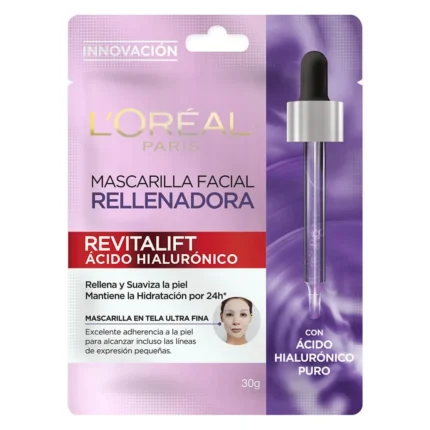 Loreal Paris Mascarilla Facial Revitalift Ácido Hialurónico
