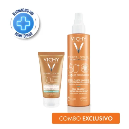 Vichy Combo Protección Solar Toque Seco + Spray Cell Protect