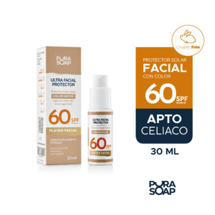 Pura Soap Protector Solar Facial Medio Fps 60 30ml