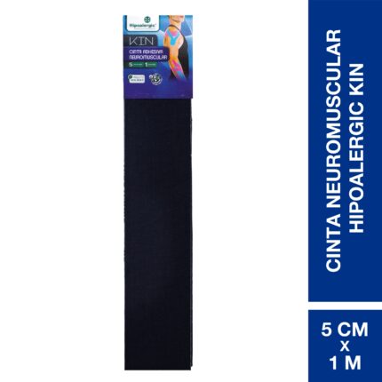 Hipoalergic Kin Cinta Adhesiva Neuromuscular 5 cm x 1 m Negra (1 unidad)